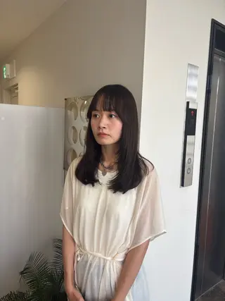 ロング カラー ヒメカ/髪質改善/ レイヤー/大阪のヘアスタイル