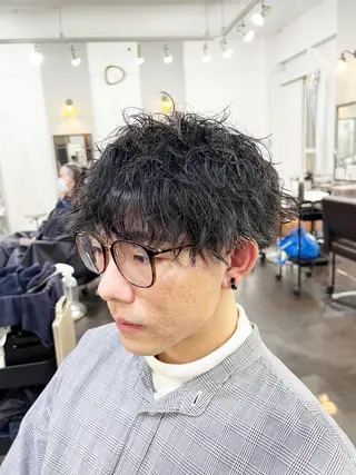 カラー パーマ ヘアアレンジ メンズ 名古屋駅/トップス タイリスト/大黒拓哉のヘアスタイル