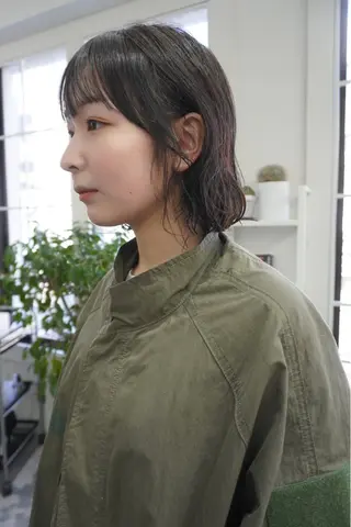 ミディアム カラー パーマ レイヤー/似合わせ TAKUYAのヘアスタイル
