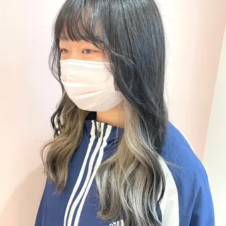 ロング カラー レイヤー/ウルフ/ ハイトーンchimiのヘアスタイル