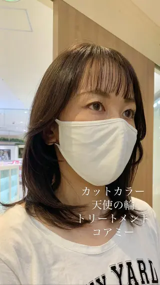 ミディアム カラー 似合わせカラー/艶 髪質改善/ヨシザキのヘアスタイル