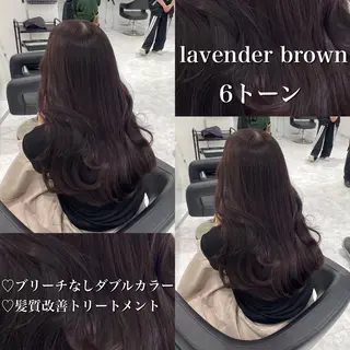 カラー 🤍ブリーチなし ブラウンhimi🤍のヘアスタイル