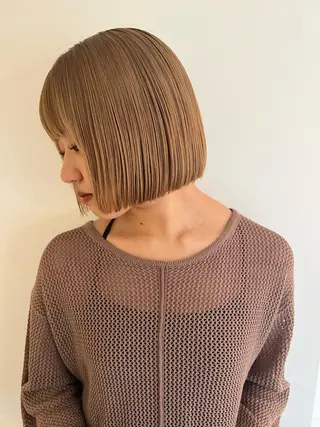 ミディアム ブリーチカラー🎀 韓国風/寺門美優のヘアスタイル