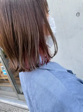 ミディアム カラー 通い続けられるサロン ママ美容師　明日香のヘアスタイル