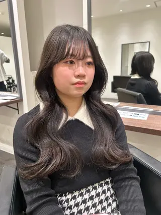 ロング カラー 🤎オリーブカラー× パーマ特化💫森口のヘアスタイル