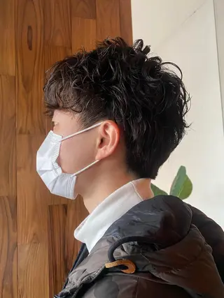 パーマ メンズ 中井 一葉のヘアスタイル