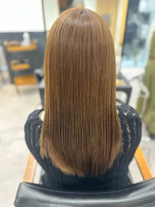 ミディアム カラー パーマ ヘアアレンジ メンズ キッズ 骨格レイヤーカット 🌿美髪縮毛矯正のヘアスタイル