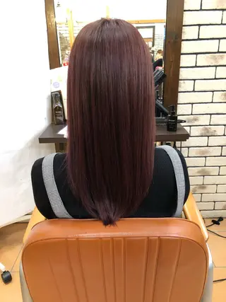 セミロング カラー ヘアアレンジ マツエク・マツパ 暖色ボブ 🍊rikakoのヘアスタイル