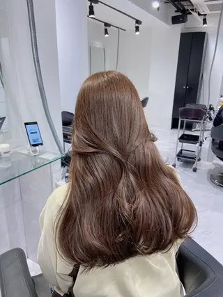 セミロング カラー センターパート特化 井上健太のヘアスタイル