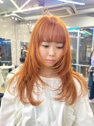 セミロング カラー マンツーマン/ハイ トーン/HIROKIのヘアスタイル