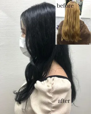 セミロング カラー 韓国ヘア🇰🇷 RYOTAのヘアスタイル