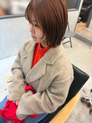 ミディアム 透明感カラー/似合わ せカット/大島実加永のヘアスタイル