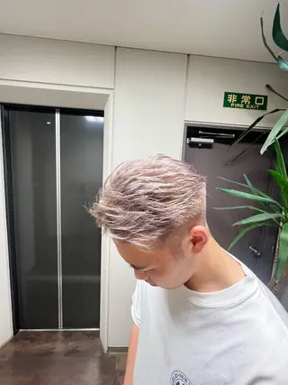 ショート カラー メンズ 店長 ハイトーン× 髪質改善/舘野 涼太のヘアスタイル