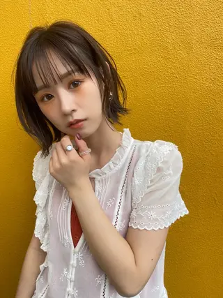 ミディアム カラー ヘアアレンジ 溝口 ひなこのマツエク・マツパデザイン
