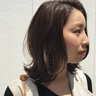 ミディアム カラー 落合 優樹のヘアスタイル
