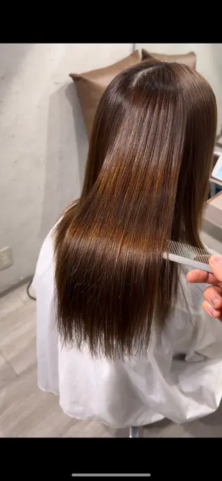 ロング カラー 年齢悩みを全て解消/ 白髪と癖毛 松本雄光のヘアスタイル