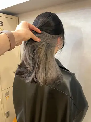 ミディアム カラー ヘアアレンジ 新宿/レイヤー特化 韓国ヘア/海外ヘアのヘアスタイル