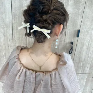 ミディアム ヘアアレンジ 久保田 茜のヘアスタイル