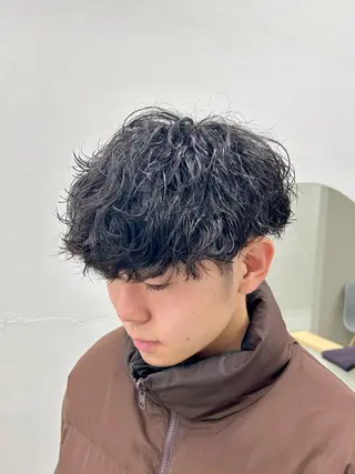 ミディアム パーマ メンズ 🏁メンズパーマ/ RYOYAのヘアスタイル