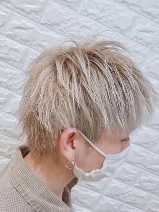 カラー メンズ 福森 みずきのヘアスタイル
