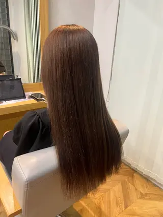 ロング ひなこ♡縮毛矯正/ 艶カラー🤍透明感のヘアスタイル