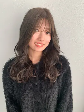 セミロング カラー ♡田口 結彩♡のヘアスタイル