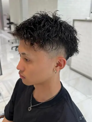 ショート NYNY姫路本店 メンズパーマ藤川時也のヘアスタイル