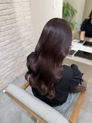 ミディアム カラー 髪質改善&艶感カラー 🪄岡井美結のヘアスタイル