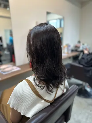 ミディアム カラー パーマ 平日オススメ✨ プチプラ✨山下のヘアスタイル