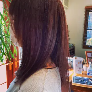セミロング カラー 大良 彩水のヘアスタイル