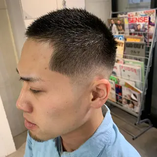 ショート メンズ 及川シゲル 髪質改善講師のヘアスタイル