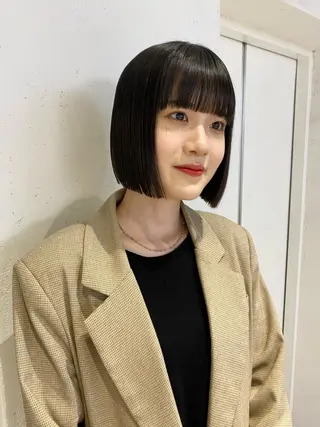 ショート 顔周りカット/透明感 カラー✂️MEIのヘアスタイル