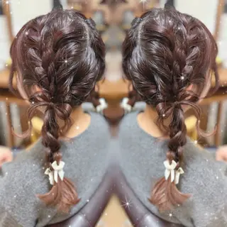 ロング ヘアアレンジ 🐩推し活🐩 FUTABA🍒のヘアスタイル