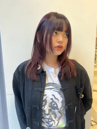 セミロング カラー ENO センター南のヘアスタイル