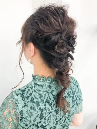 ヘアアレンジ ハイトーン特化/ 韓国風/梨緒💜のヘアスタイル