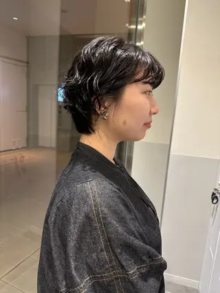 ショート パーマ パーマ、髪質改善 菊地美月のヘアスタイル