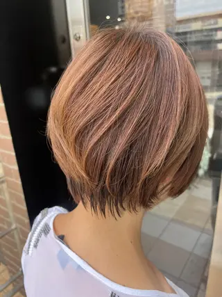 ショート カラー メンズ 久木原 ゆりのヘアスタイル