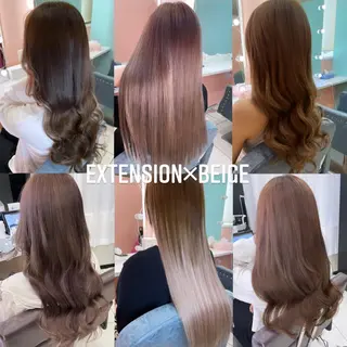 ロング カラー エクステ🩵ブリーチ 韓国ヘア🩵KAEのヘアスタイル