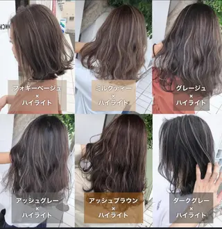 セミロング カラー 具志 正太のヘアスタイル