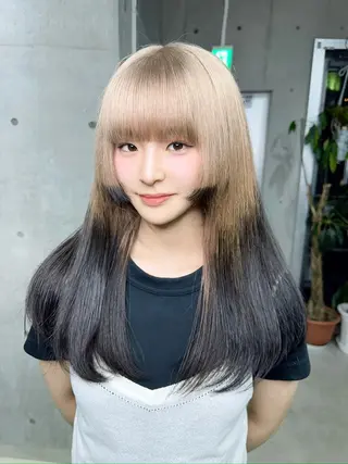 ロング カラー かずくん🦩名古屋 ハイトーン/レイヤーのヘアスタイル