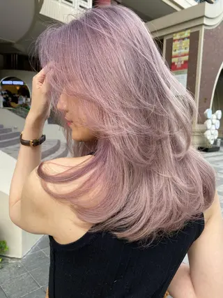 ロング カラー 🇨🇳ワンホンヘア 下田鉄也のヘアスタイル