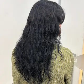 ロング カラー 前髪カット/韓国/ モモカ🎀のヘアスタイル