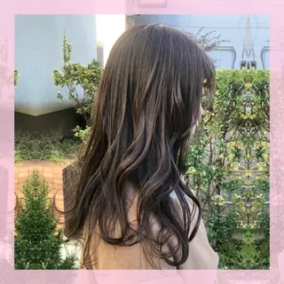 セミロング カラー 🍒前川 🍒のヘアスタイル