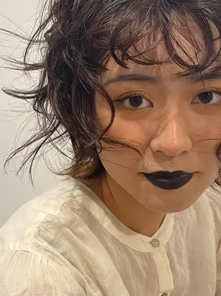 ショート カラー パーマ 竹内 柚子のヘアスタイル