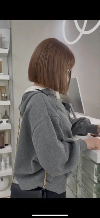 ミディアム カラー ハイトーンボブ Mizuki.のヘアスタイル