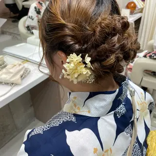 セミロング ヘアアレンジ 坂本 沙也加のヘアスタイル