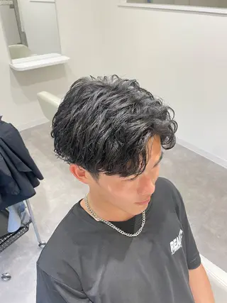 ショート パーマ 岐阜No.1メンズ 美容師／村上達紀のヘアスタイル