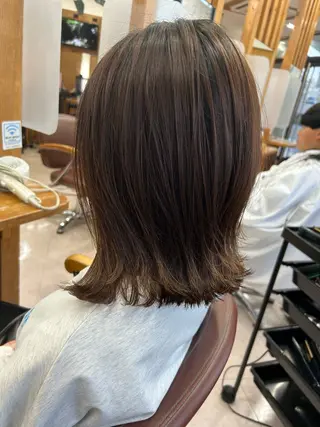 ミディアム 比嘉 秀弥のヘアスタイル