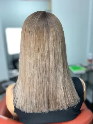 セミロング カラー ヘアアレンジ メンズ 🧡可愛い色落ち🧡 ハイトーン特化🧡のヘアスタイル