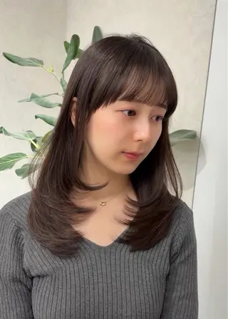 ロング 結べるレイヤーカット /カラー/あさかのヘアスタイル